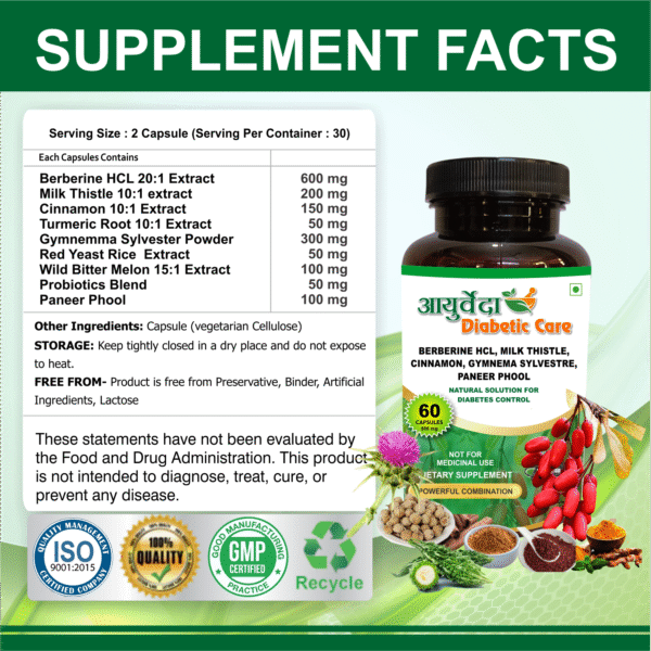 Ayurveda Diabetic Care with Berberine